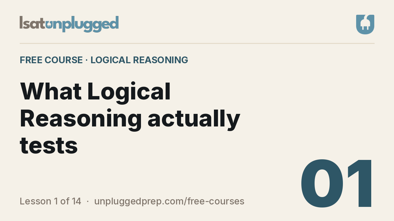 Video lesson 1: What Logical Reasoning actually tests