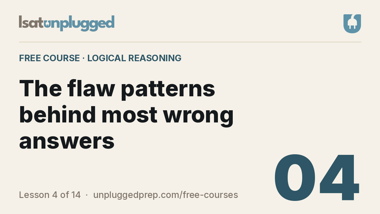 Video lesson 4: The flaw patterns behind most wrong answers