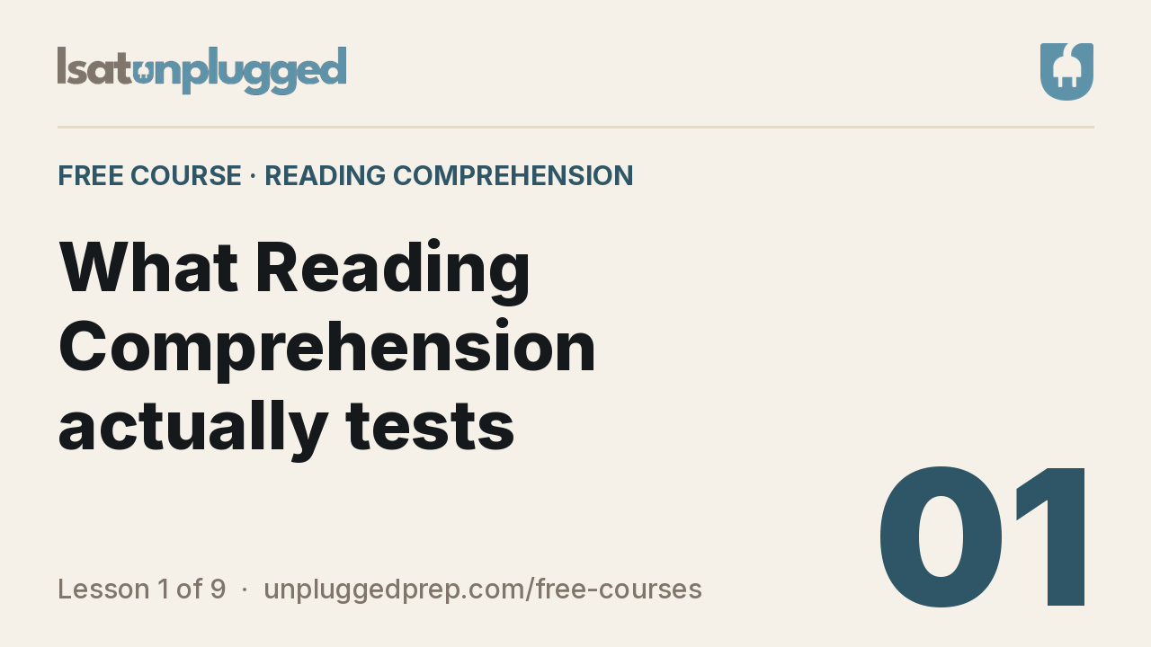 Video lesson 1: What Reading Comprehension actually tests