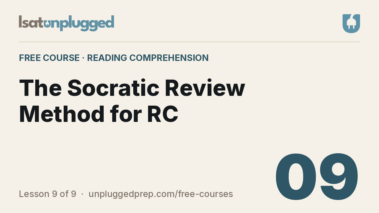 Video lesson 9: The Socratic Review Method for RC