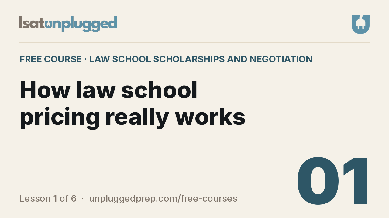 Video lesson 1: How law school pricing really works