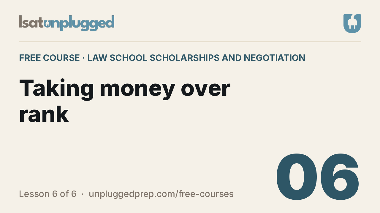 Video lesson 6: Taking money over rank