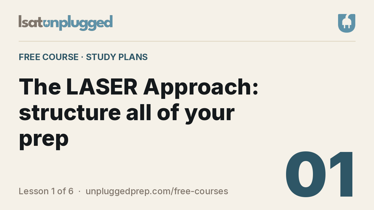 Video lesson 1: The LASER Approach: structure all of your prep