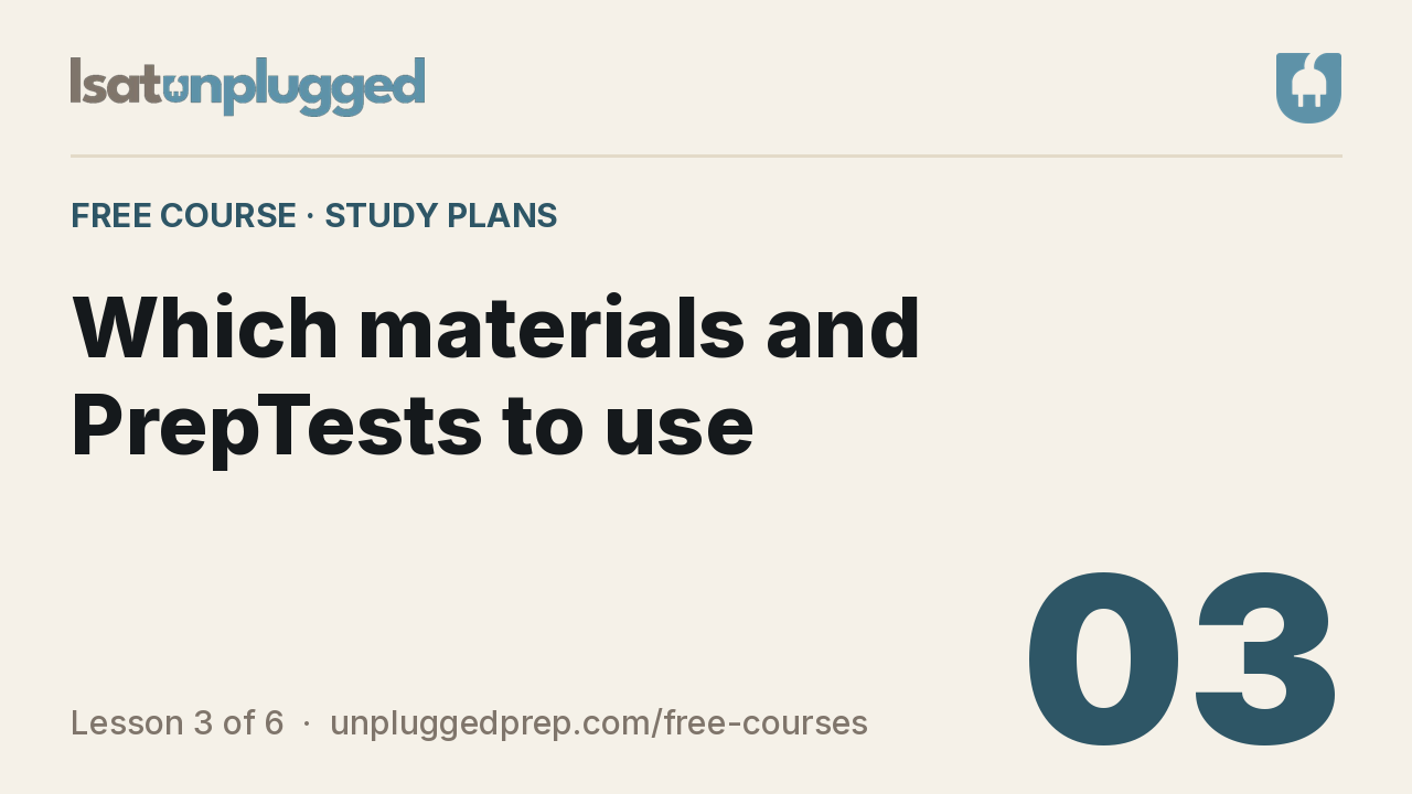 Video lesson 3: Which materials and PrepTests to use