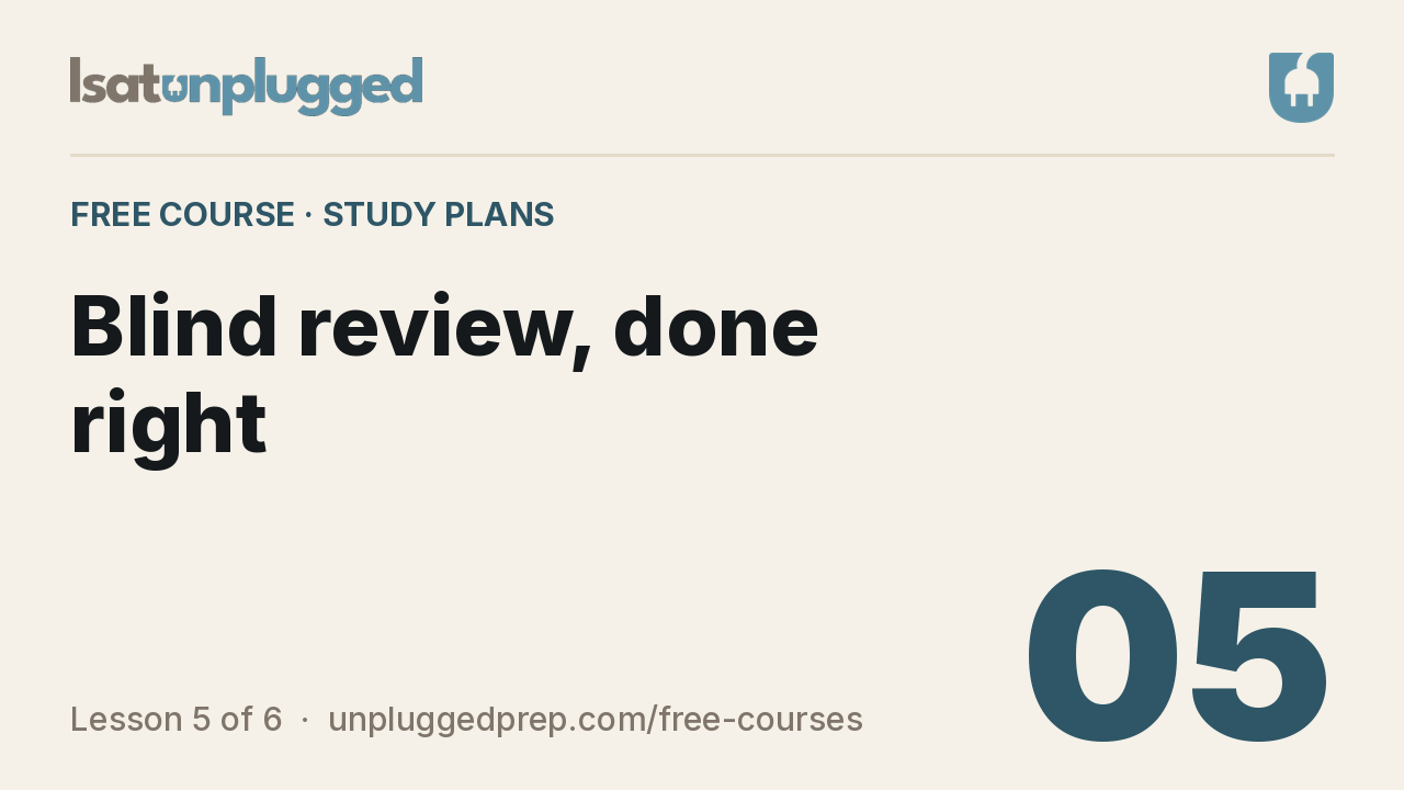 Video lesson 5: Blind review, done right