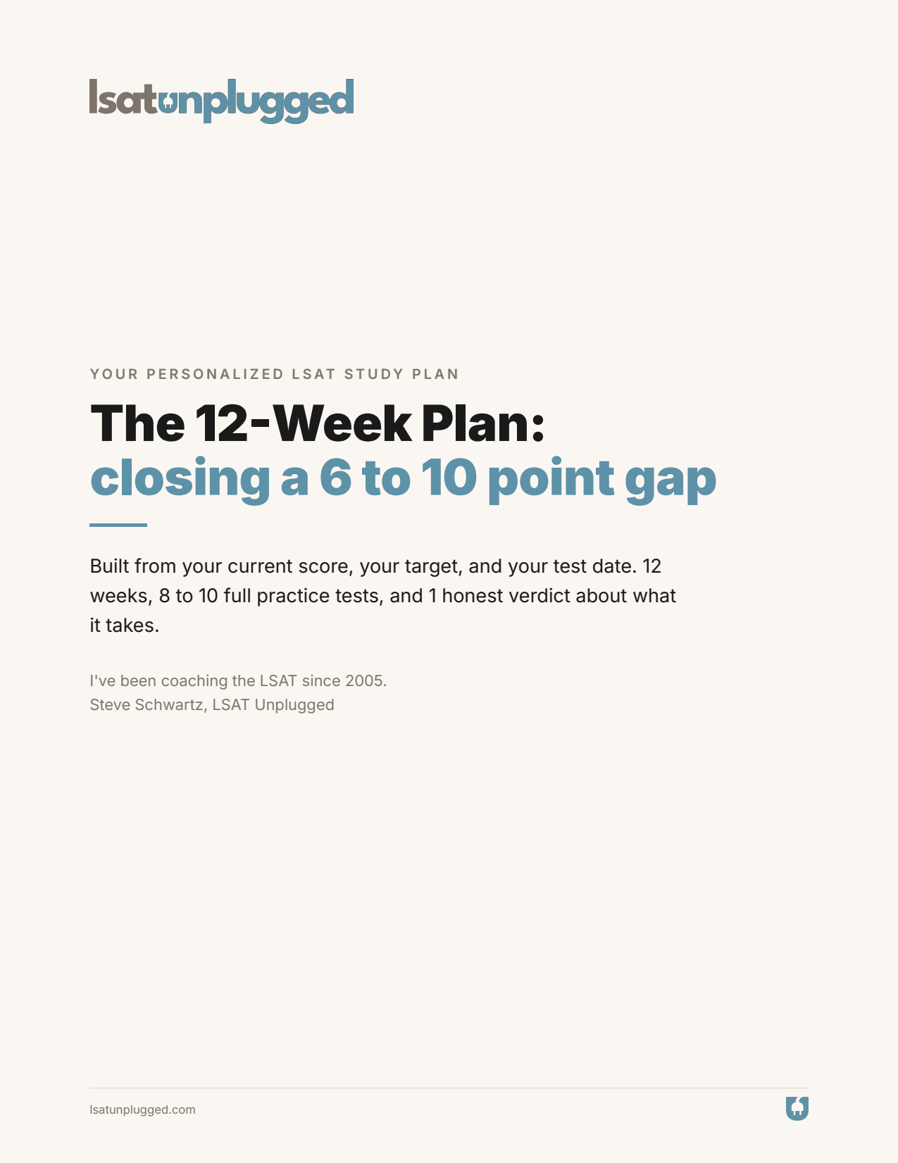 The Personalized LSAT Study Plan